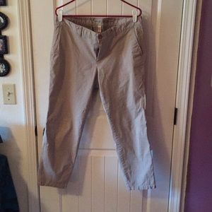 Gap Girlfriend Khaki Crop Pants